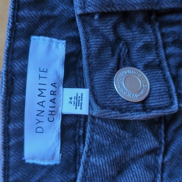 Dynamite Chiara  Black Highrise Straight Leg Jeans Size 24 - Picture 6 of 9